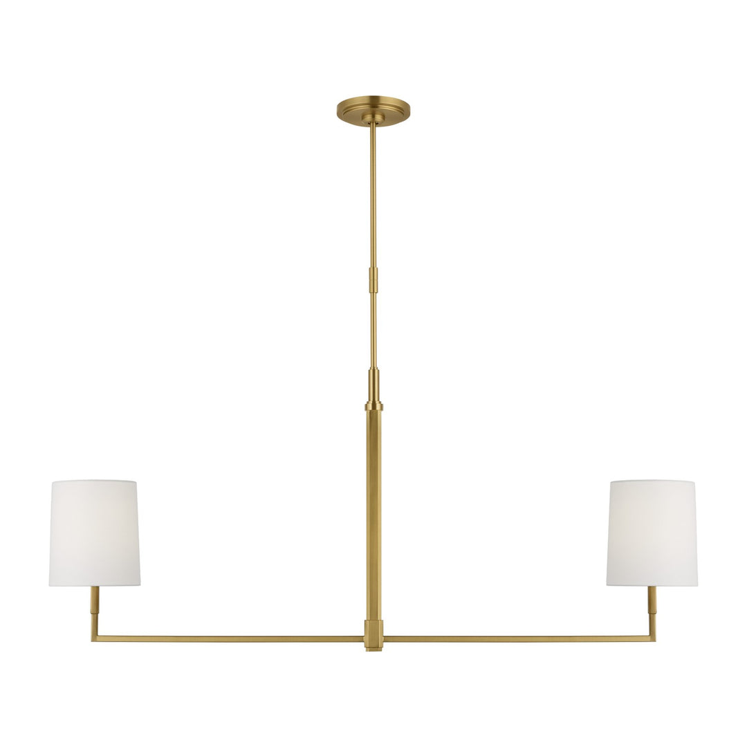 Danica Two Light Linear Chandelier in Burnished Brass - available from The Lighting Shoppe, trusted by Canadian homeowners