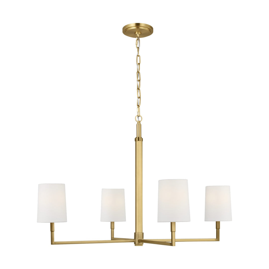 Danica Four Light Chandelier in Burnished Brass - available from The Lighting Shoppe, trusted by Canadian homeowners