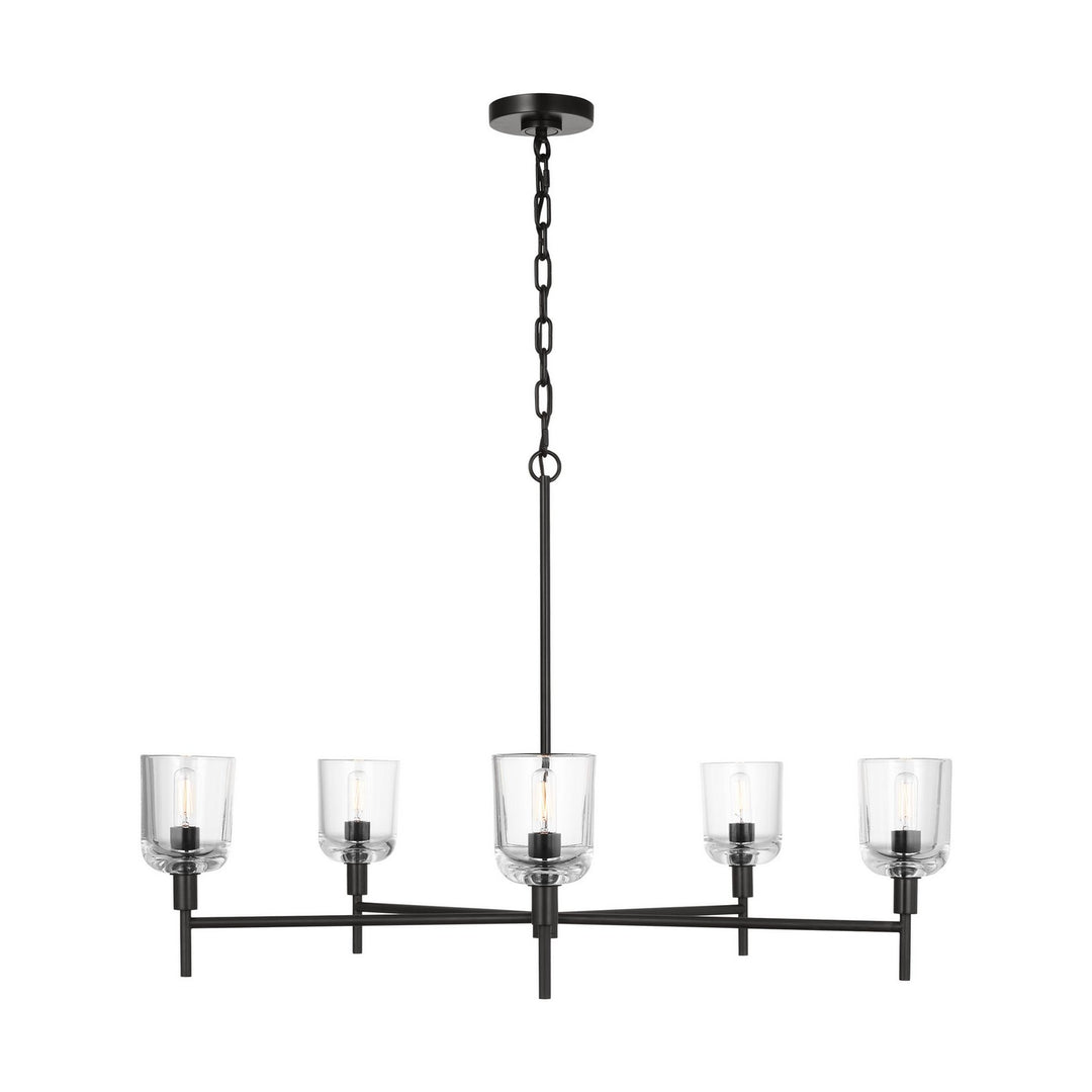 Hartley Five Light Chandelier in Aged Iron - available from The Lighting Shoppe, trusted by Canadian homeowners