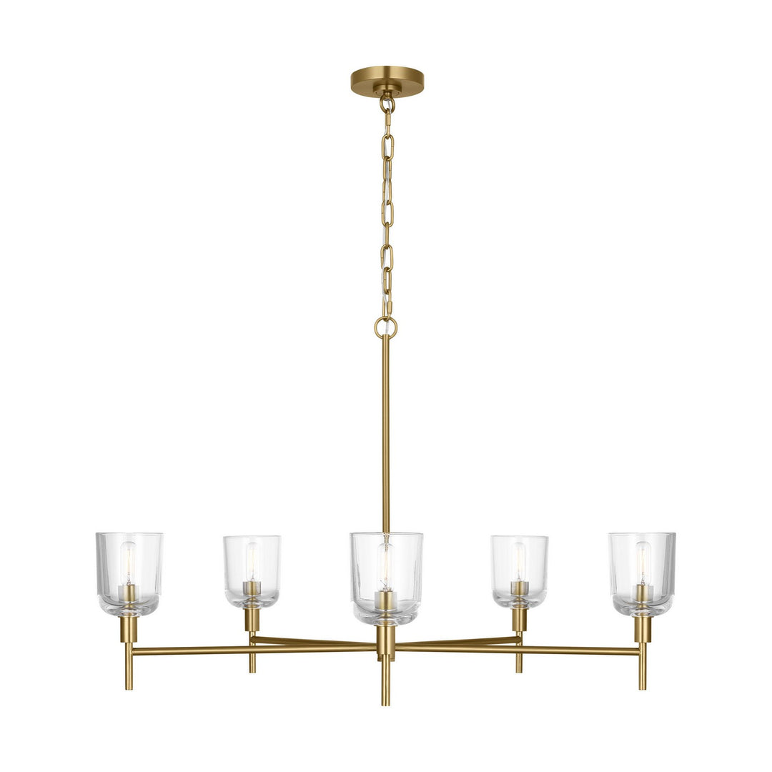 Hartley Five Light Chandelier in Burnished Brass - available from The Lighting Shoppe, trusted by Canadian homeowners