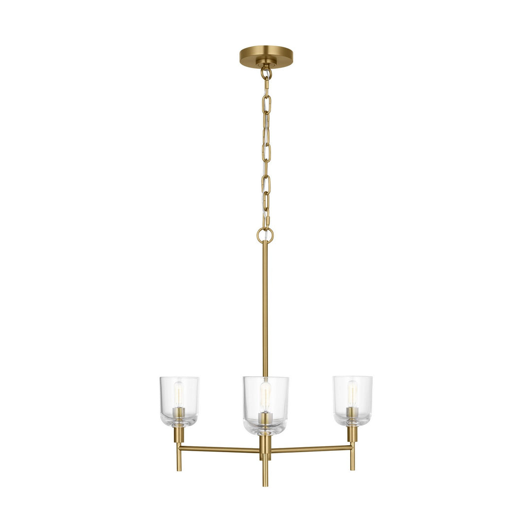 Hartley Three Light Chandelier in Burnished Brass - available from The Lighting Shoppe, trusted by Canadian homeowners