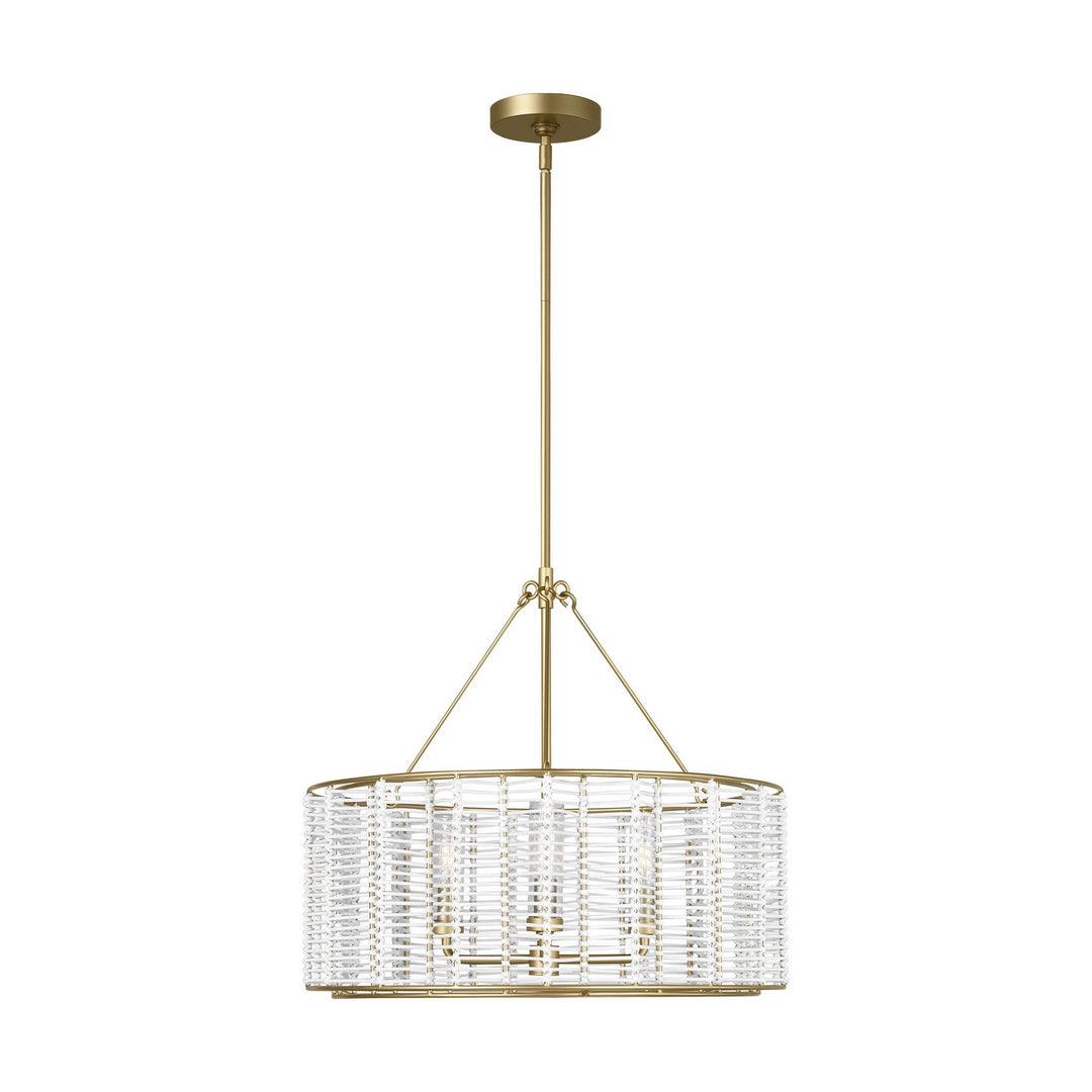 Winslow Three Light Chandelier in Powder-Coated Brass - available from The Lighting Shoppe, trusted by Canadian homeowners