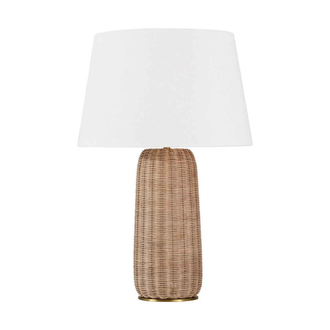 Dumar One Light Table Lamp in Blonde Rattan - available from The Lighting Shoppe, trusted by Canadian homeowners