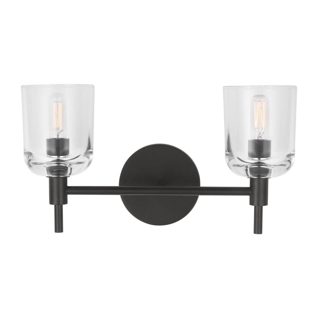 Hartley Two Light Vanity in Aged Iron - available from The Lighting Shoppe, trusted by Canadian homeowners