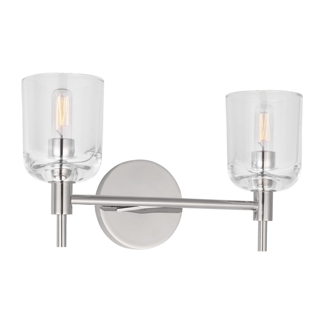Hartley Two Light Vanity in Polished Nickel - available from The Lighting Shoppe, trusted by Canadian homeowners
