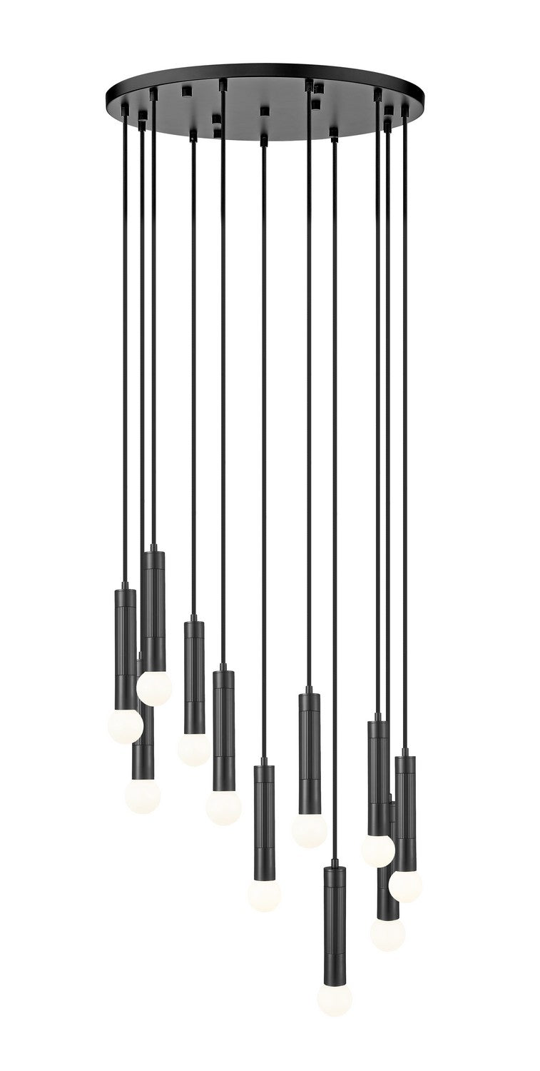 Stari 11 Light Chandelier in Matte Black - available from The Lighting Shoppe, trusted by Canadian homeowners