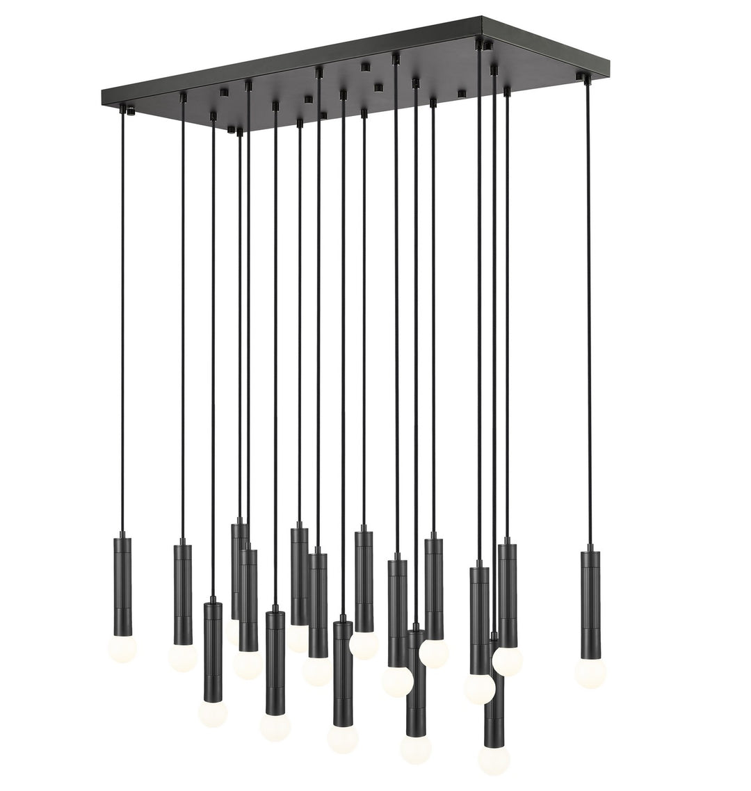 Stari 17 Light Linear Chandelier in Matte Black - available from The Lighting Shoppe, trusted by Canadian homeowners