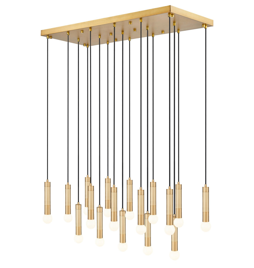 Stari 17 Light Linear Chandelier in Modern Gold - available from The Lighting Shoppe, trusted by Canadian homeowners