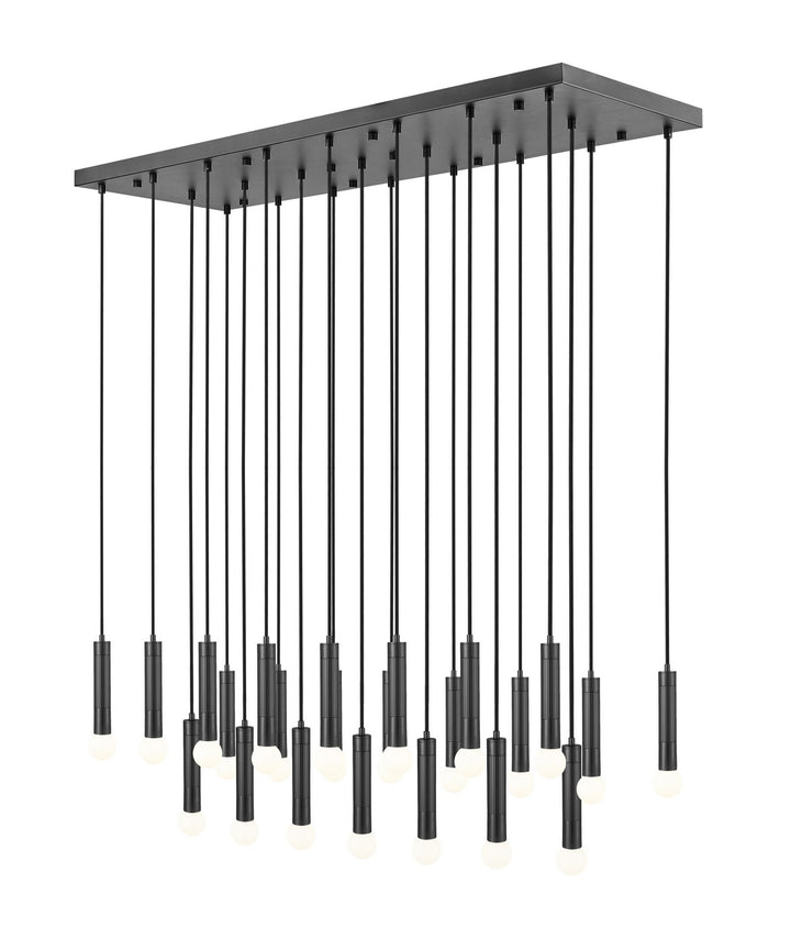 Stari 23 Light Linear Chandelier in Matte Black - available from The Lighting Shoppe, trusted by Canadian homeowners