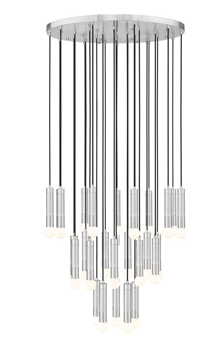 Stari 27 Light Chandelier in Brushed Nickel - available from The Lighting Shoppe, trusted by Canadian homeowners