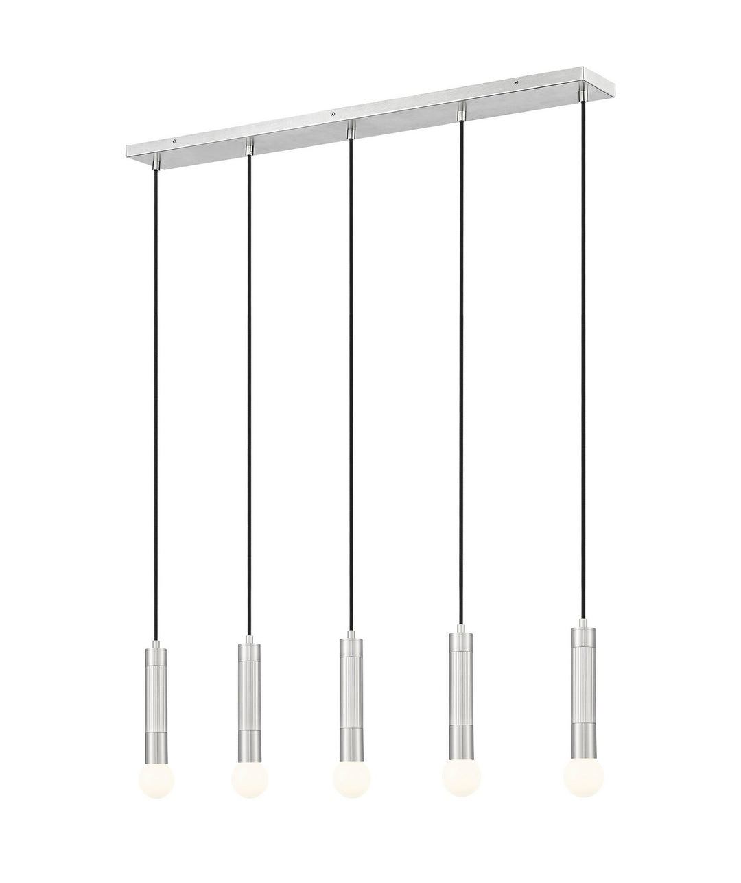 Stari Five Light Linear Chandelier in Brushed Nickel - available from The Lighting Shoppe, trusted by Canadian homeowners