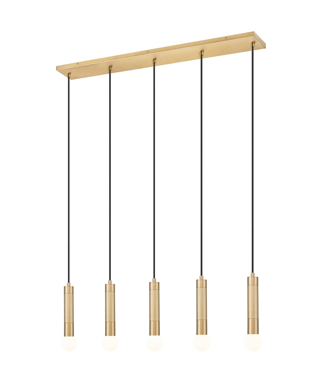 Stari Five Light Linear Chandelier in Modern Gold - available from The Lighting Shoppe, trusted by Canadian homeowners