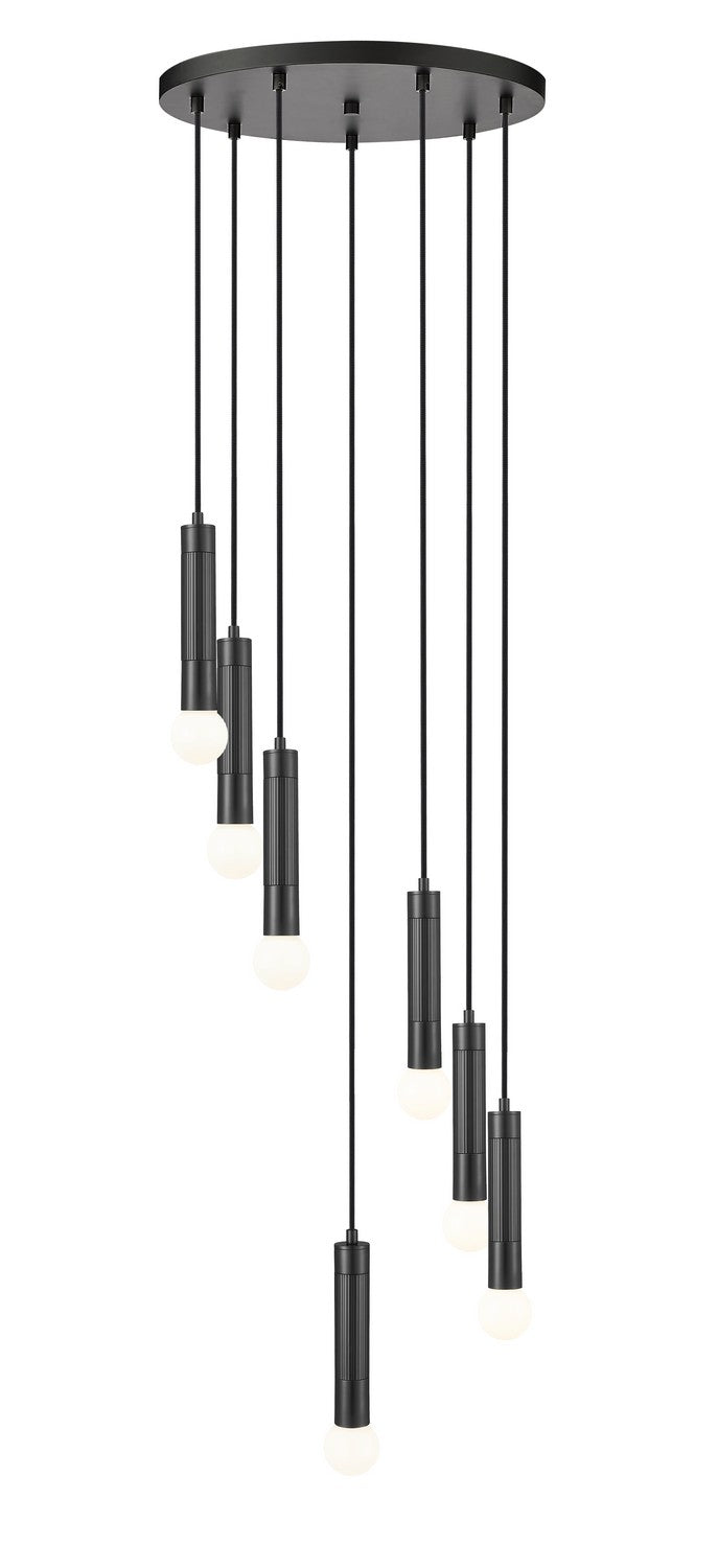 Stari Seven Light Chandelier in Matte Black - available from The Lighting Shoppe, trusted by Canadian homeowners