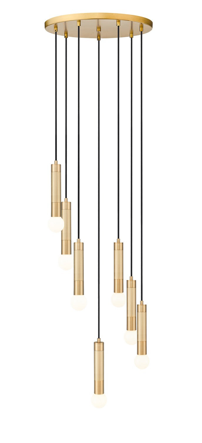 Stari Seven Light Chandelier in Modern Gold - available from The Lighting Shoppe, trusted by Canadian homeowners