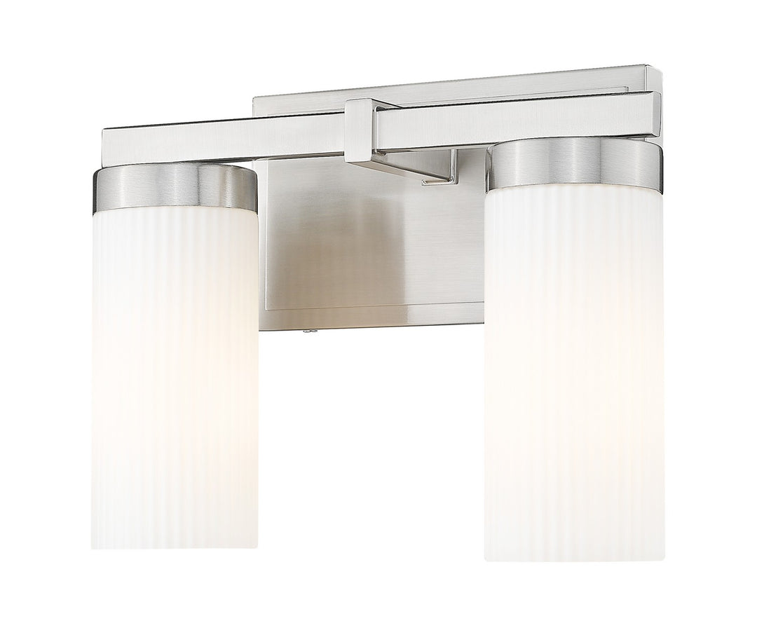 Danica Two Light Vanity in Brushed Nickel - available from The Lighting Shoppe, trusted by Canadian homeowners