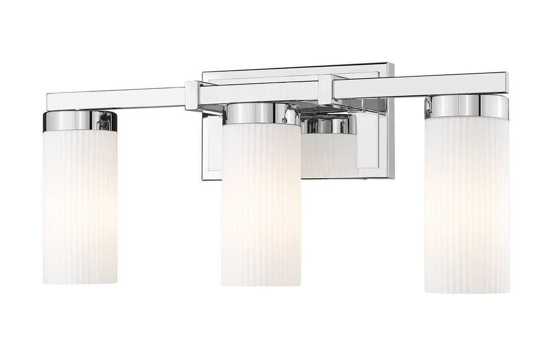 Danica Three Light Vanity in Chrome - available from The Lighting Shoppe, trusted by Canadian homeowners