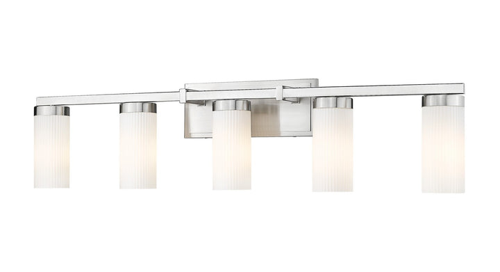 Danica Five Light Vanity in Brushed Nickel - available from The Lighting Shoppe, trusted by Canadian homeowners