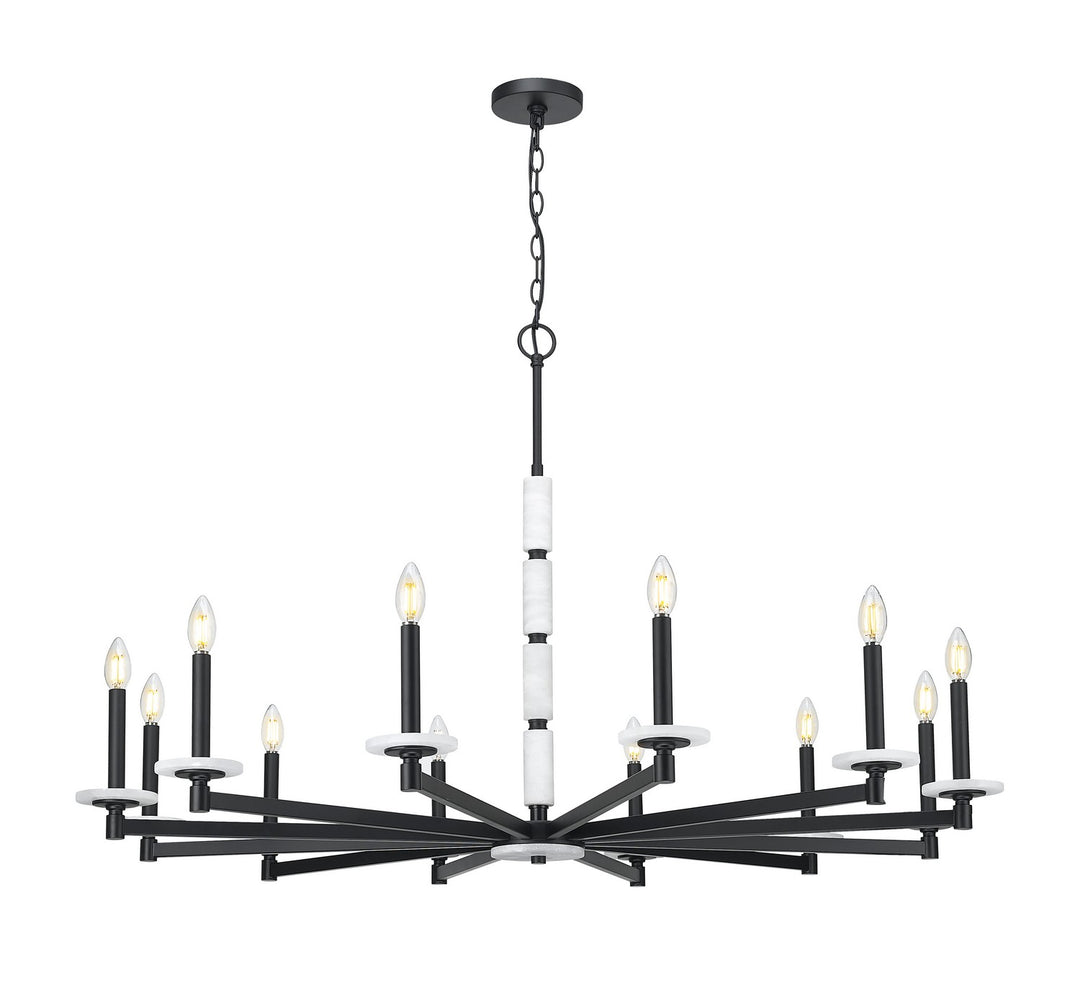 Kaden 12 Light Chandelier in Matte Black - available from The Lighting Shoppe, trusted by Canadian homeowners