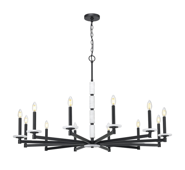 Kaden 12 Light Chandelier in Matte Black - available from The Lighting Shoppe, trusted by Canadian homeowners
