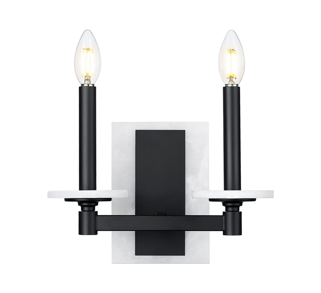 Kaden Two Light Wall Sconce in Matte Black - available from The Lighting Shoppe, trusted by Canadian homeowners