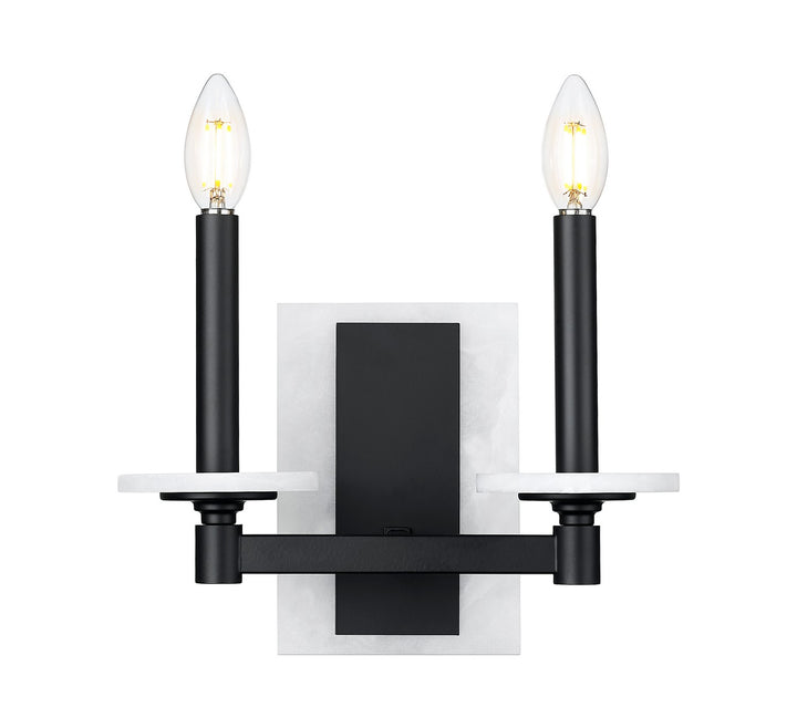 Kaden Two Light Wall Sconce in Matte Black - available from The Lighting Shoppe, trusted by Canadian homeowners