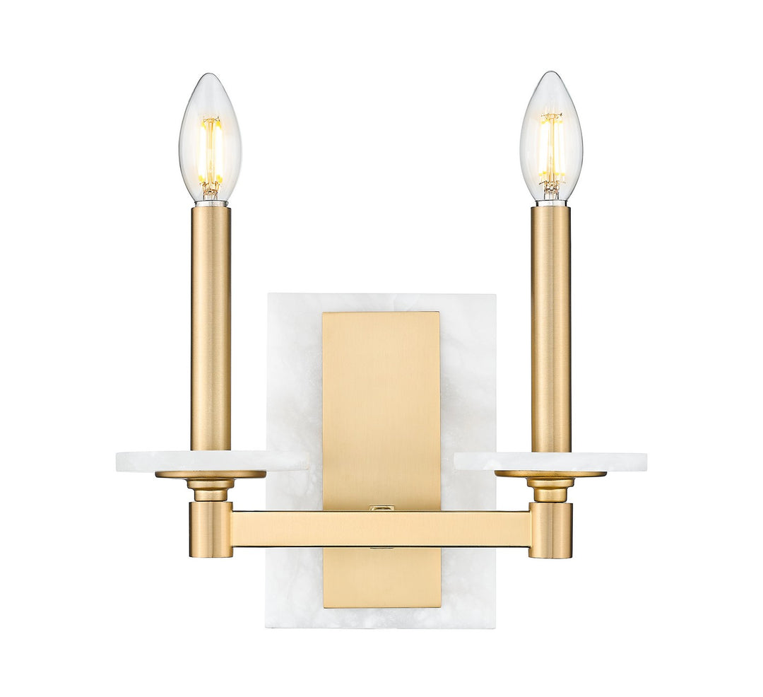 Kaden Two Light Wall Sconce in Modern Gold - available from The Lighting Shoppe, trusted by Canadian homeowners