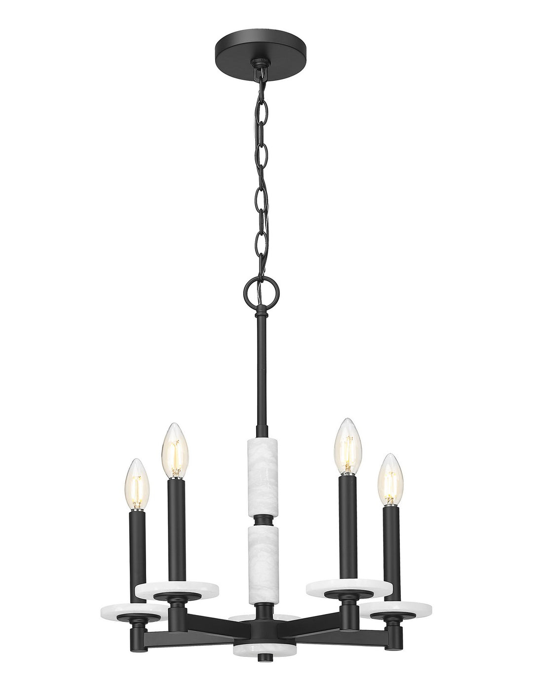 Kaden Five Light Chandelier in Matte Black - available from The Lighting Shoppe, trusted by Canadian homeowners