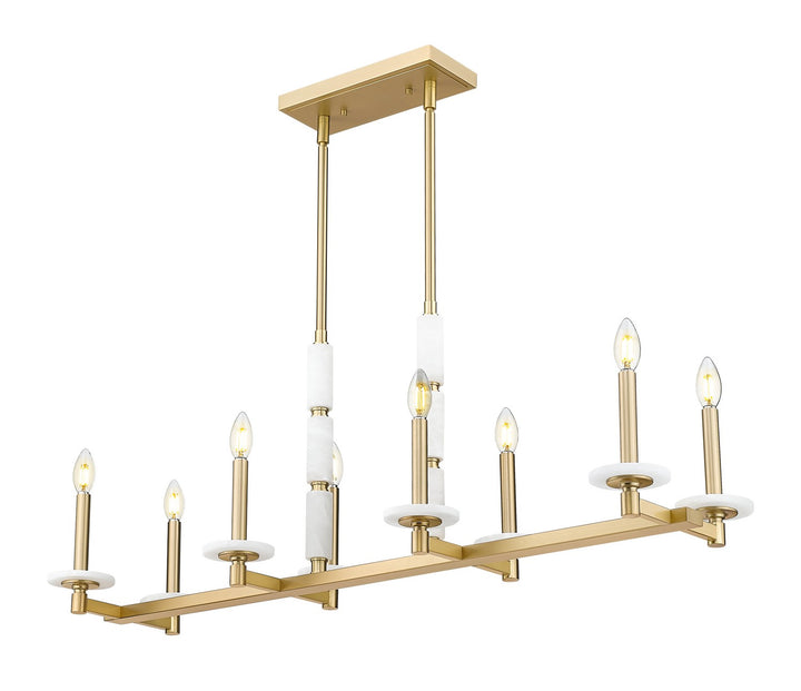 Z-Lite Canada - 3045-8L-MGLD - Eight Light Linear Chandelier - Kaden - Modern Gold