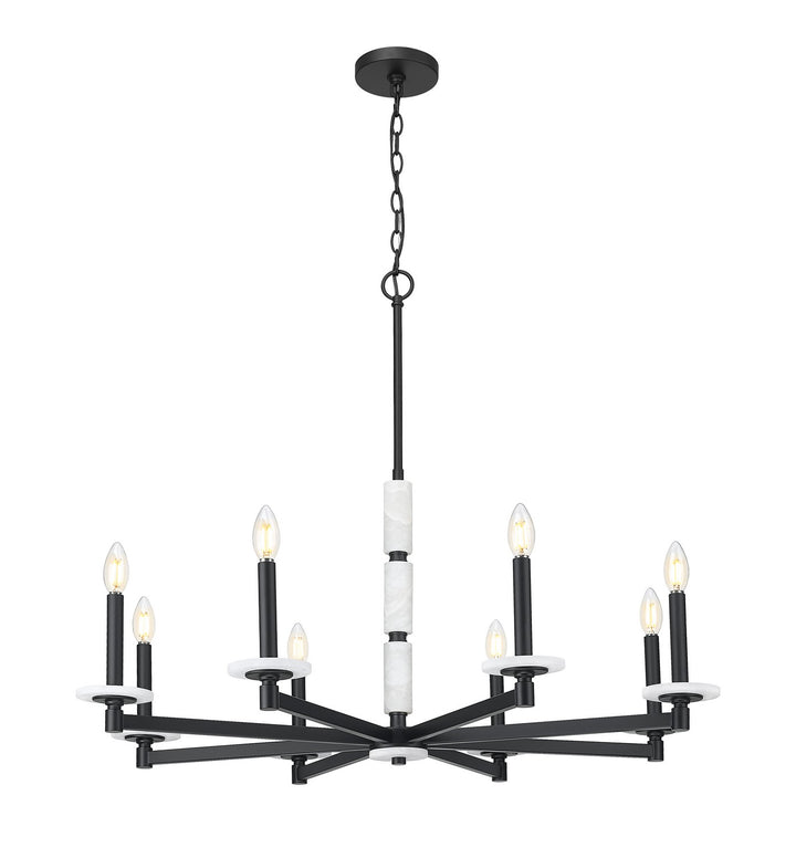 Kaden Eight Light Chandelier in Matte Black - available from The Lighting Shoppe, trusted by Canadian homeowners