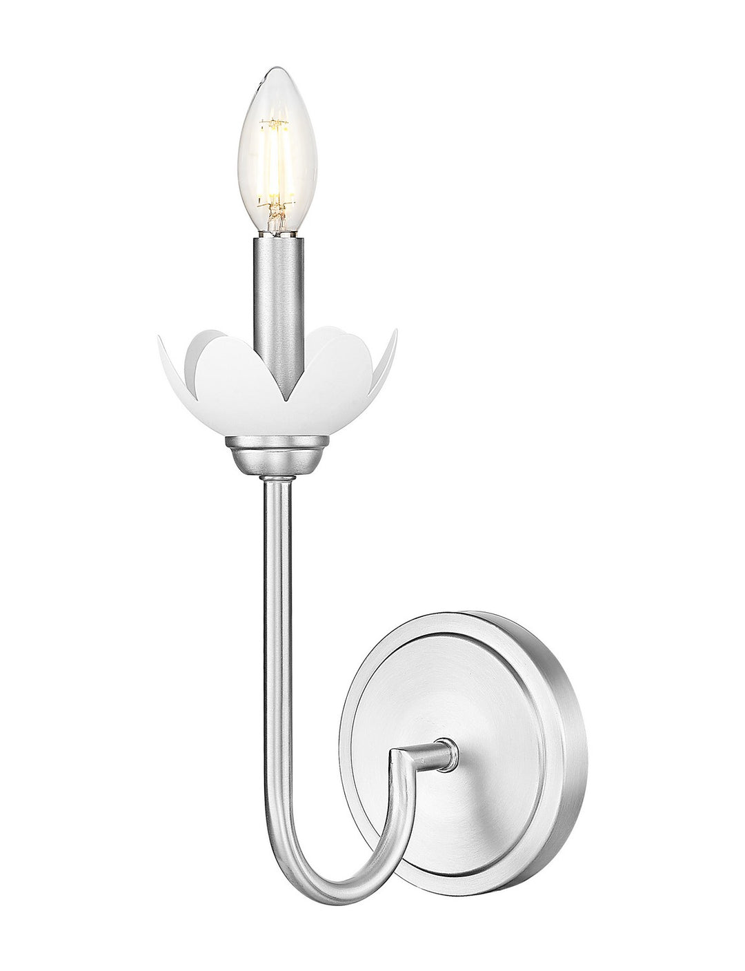 Allistair One Light Wall Sconce in Brushed Nickel - available from The Lighting Shoppe, trusted by Canadian homeowners