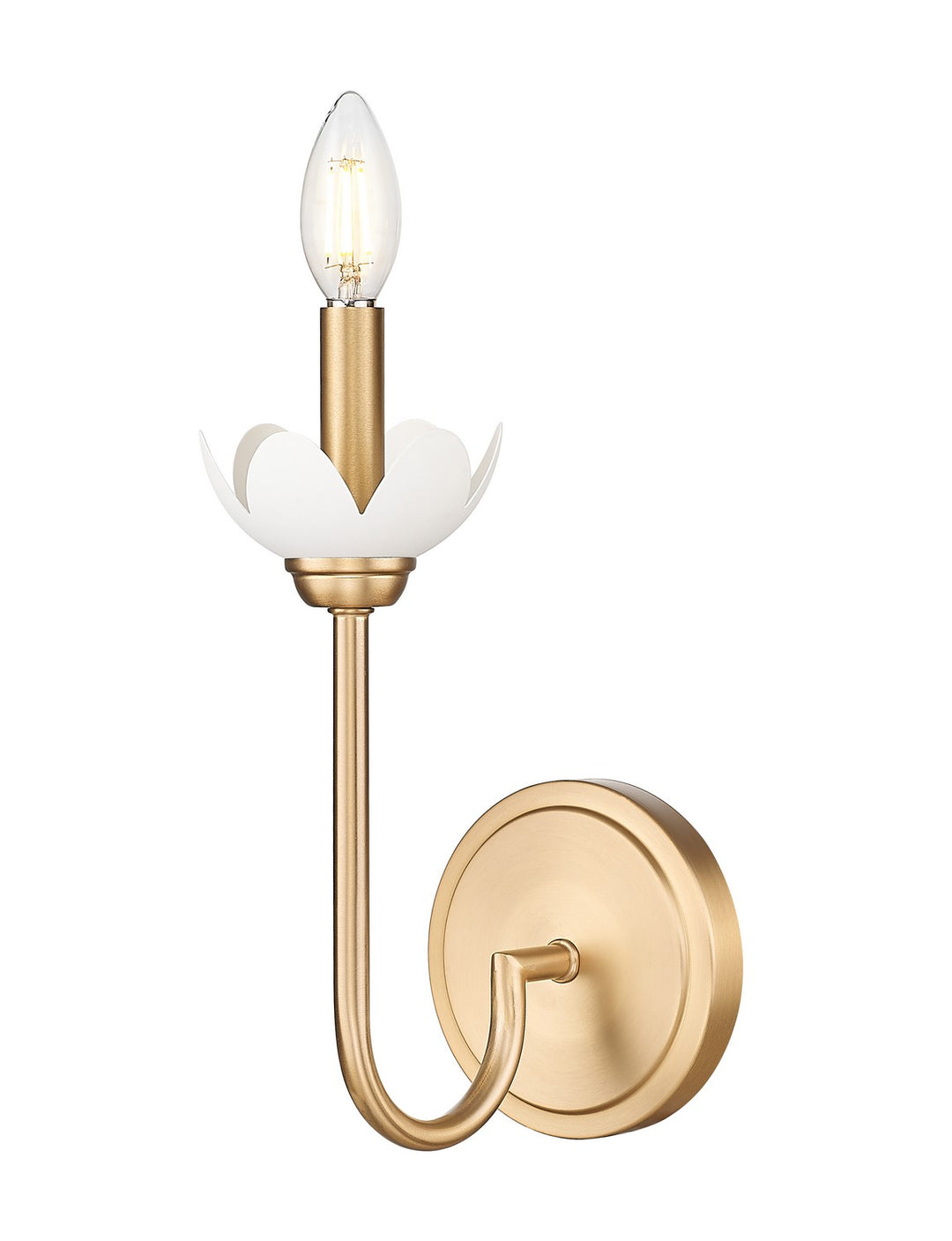 Allistair One Light Wall Sconce in Modern Gold - available from The Lighting Shoppe, trusted by Canadian homeowners