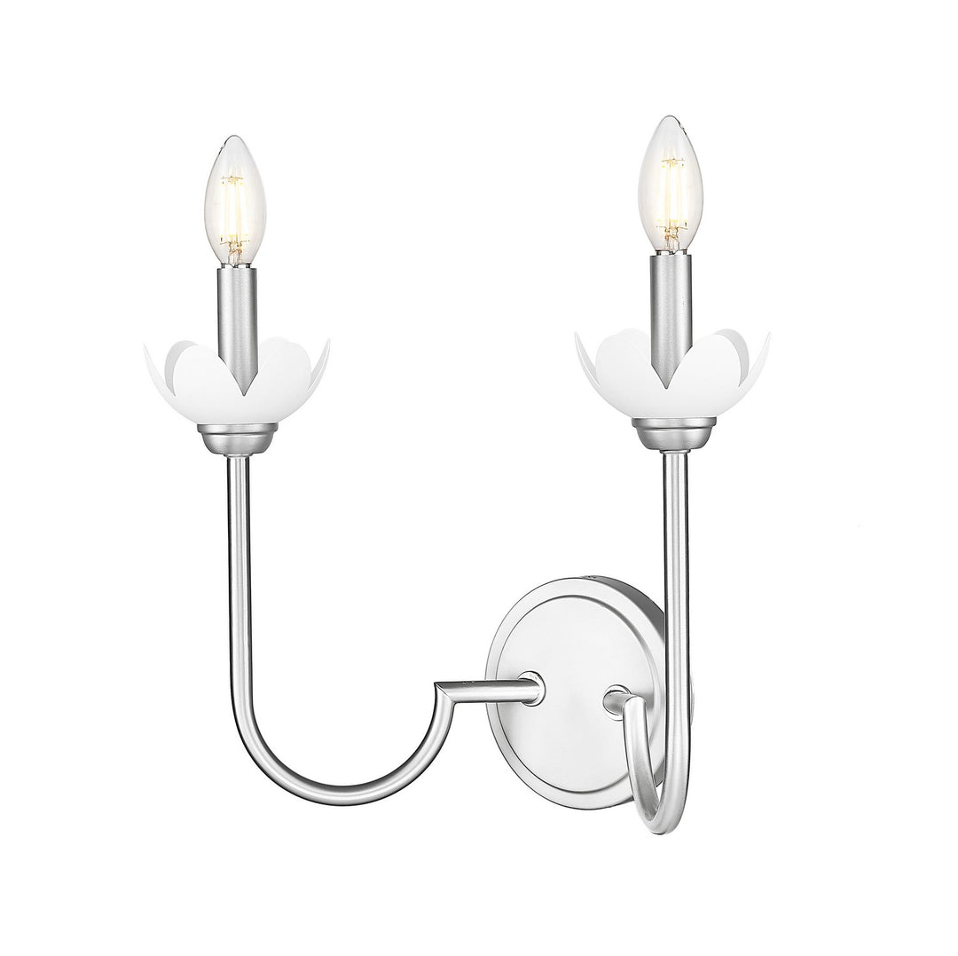 Allistair Two Light Wall Sconce in Brushed Nickel - available from The Lighting Shoppe, trusted by Canadian homeowners