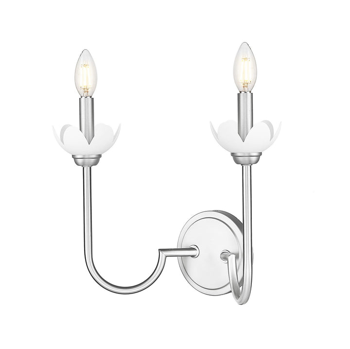 Allistair Two Light Wall Sconce in Brushed Nickel - available from The Lighting Shoppe, trusted by Canadian homeowners