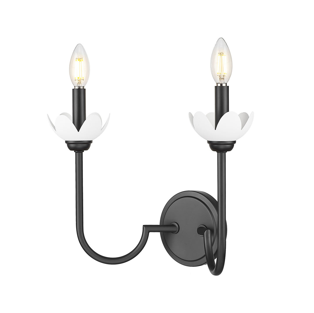 Allistair Two Light Wall Sconce in Matte Black - available from The Lighting Shoppe, trusted by Canadian homeowners