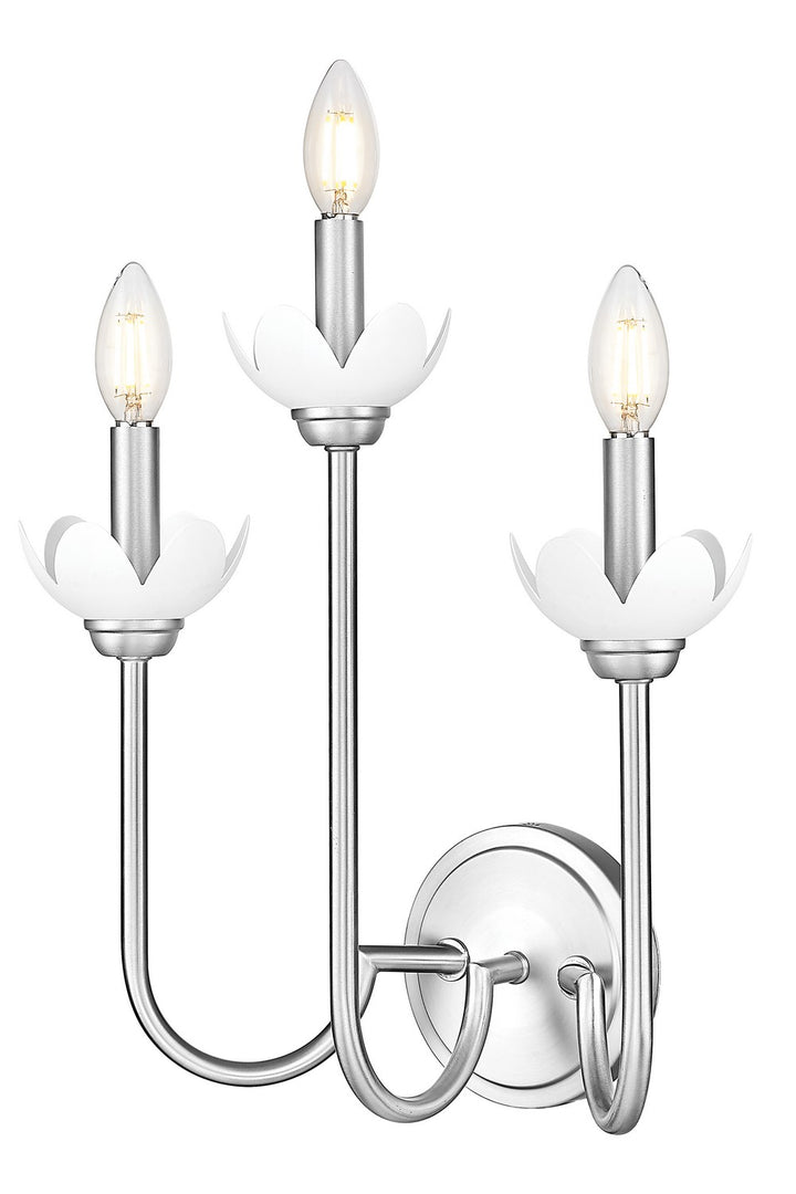 Allistair Three Light Wall Sconce in Brushed Nickel - available from The Lighting Shoppe, trusted by Canadian homeowners