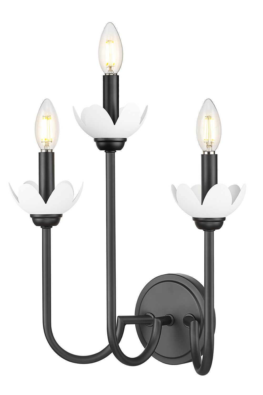 Allistair Three Light Wall Sconce in Matte Black - available from The Lighting Shoppe, trusted by Canadian homeowners