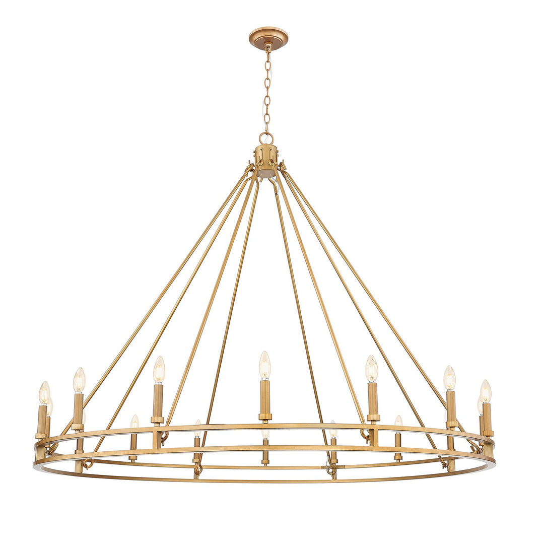 Dennison 16 Light Chandelier in Signature Brass - available from The Lighting Shoppe, trusted by Canadian homeowners