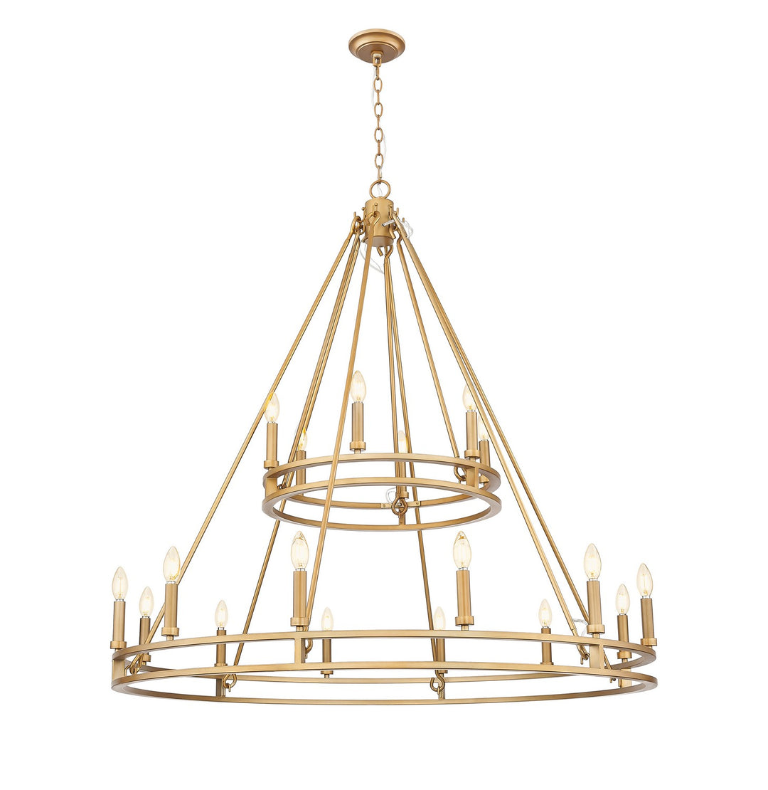 Dennison 18 Light Chandelier in Signature Brass - available from The Lighting Shoppe, trusted by Canadian homeowners