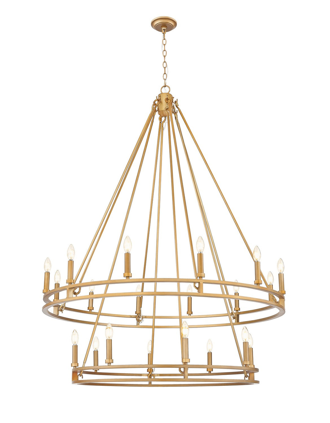Dennison 20 Light Chandelier in Signature Brass - available from The Lighting Shoppe, trusted by Canadian homeowners