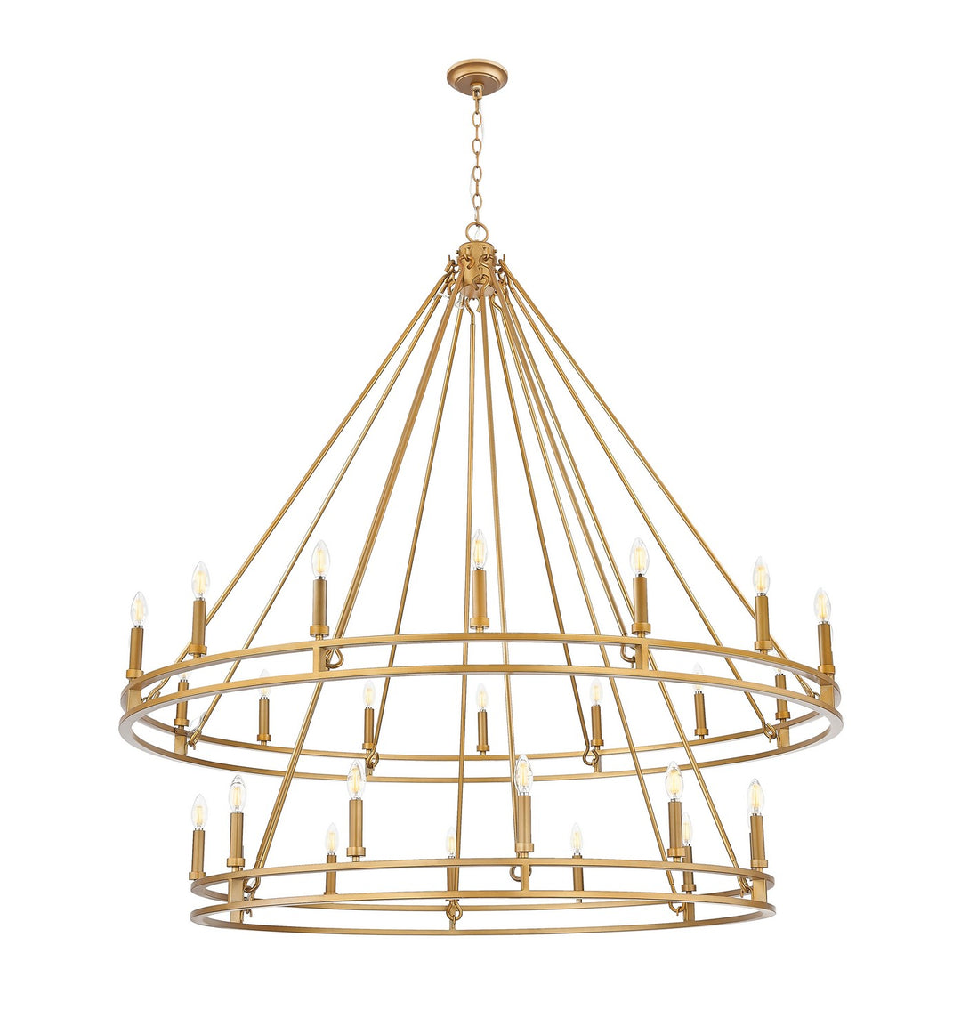 Dennison 28 Light Chandelier in Signature Brass - available from The Lighting Shoppe, trusted by Canadian homeowners
