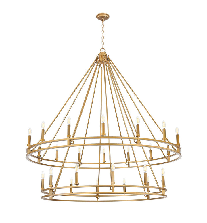 Dennison 28 Light Chandelier in Signature Brass - available from The Lighting Shoppe, trusted by Canadian homeowners