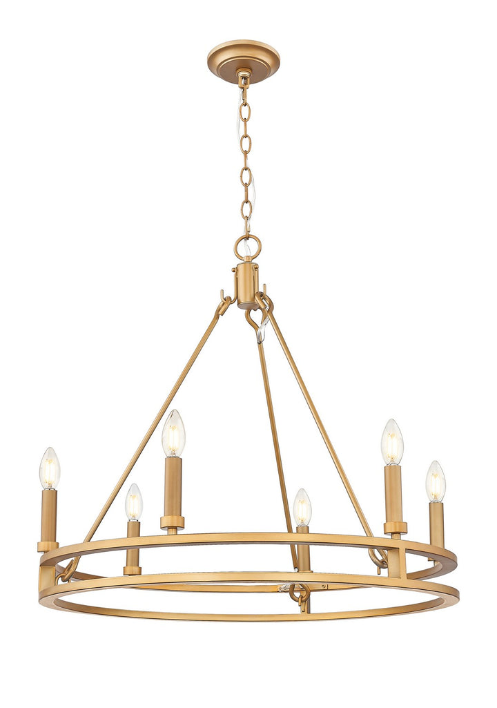 Z-Lite Canada - 4005-6SBR - Six Light Chandelier - Dennison - Signature Brass