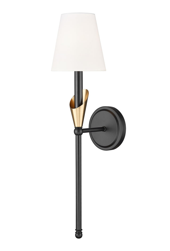 Z-Lite Canada - 4014-1SA-MB-MGLD - One Light Wall Sconce - Claudelle - Matte Black + Modern Gold