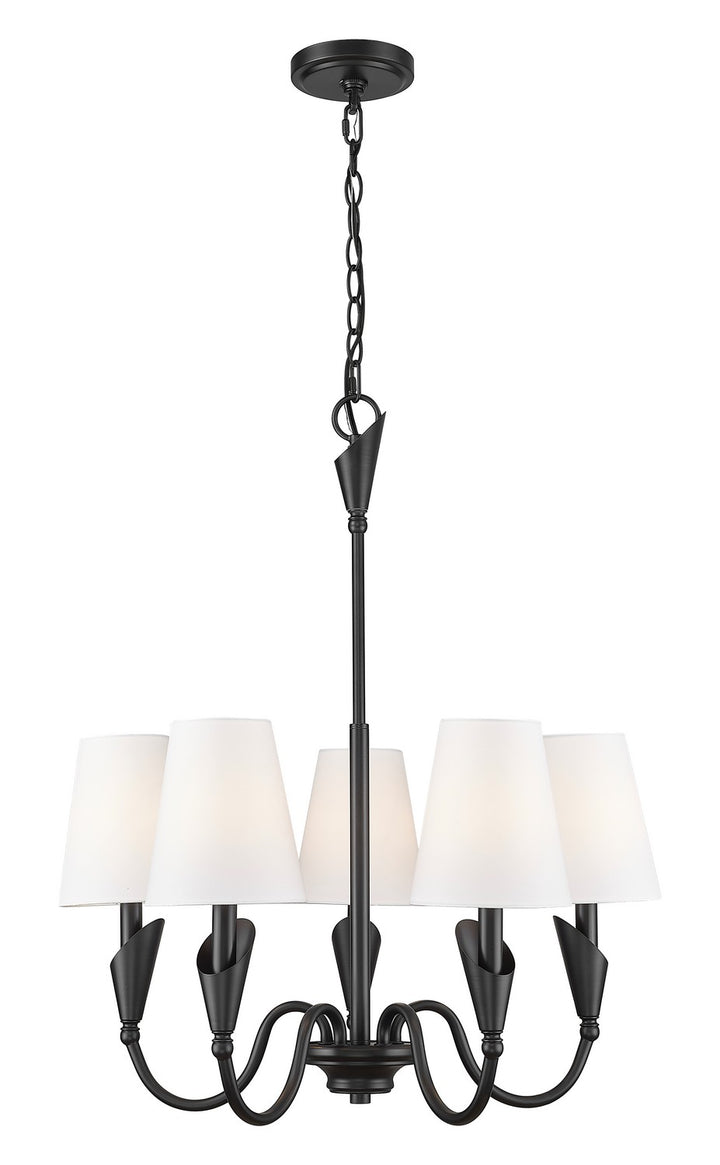 Z-Lite Canada - 4014-24MB - Five Light Chandelier - Claudelle - Matte Black