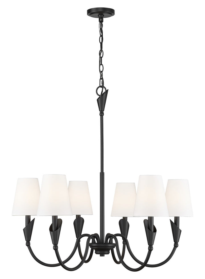 Z-Lite Canada - 4014-32MB - Six Light Chandelier - Claudelle - Matte Black