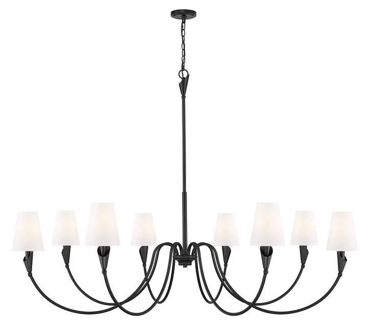 Z-Lite Canada - 4014-65MB - Eight Light Chandelier - Claudelle - Matte Black