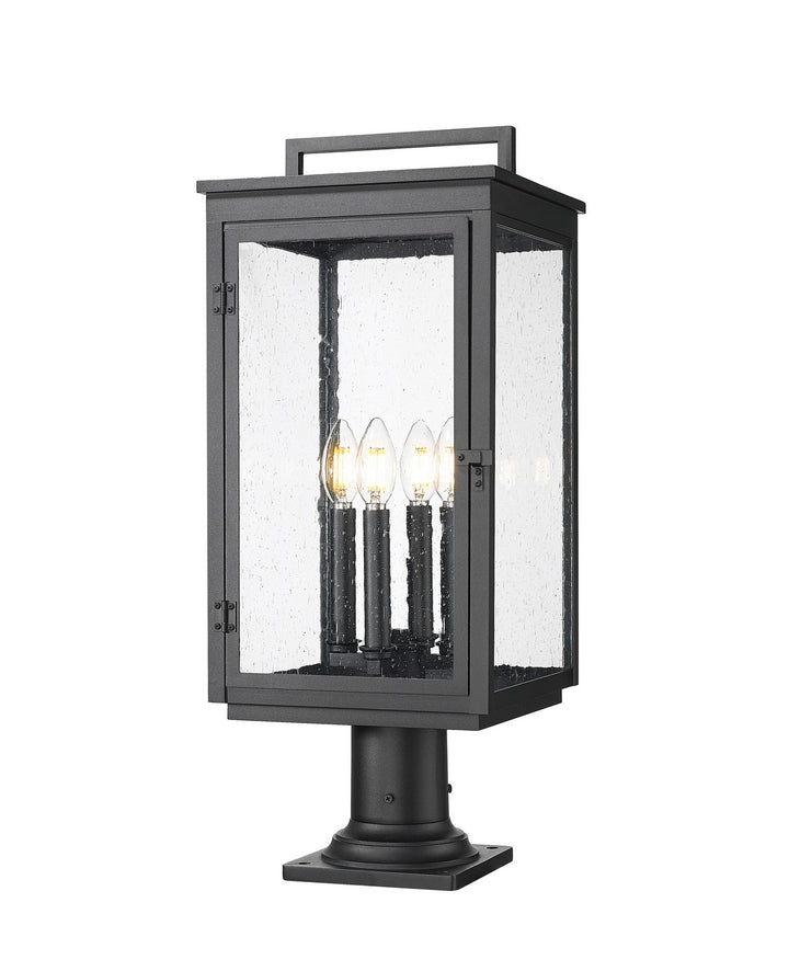 Z-Lite Canada - 5019PHBR-533PM-BK - Four Light Outdoor Pier Mounted - Hartwell - Sand Black