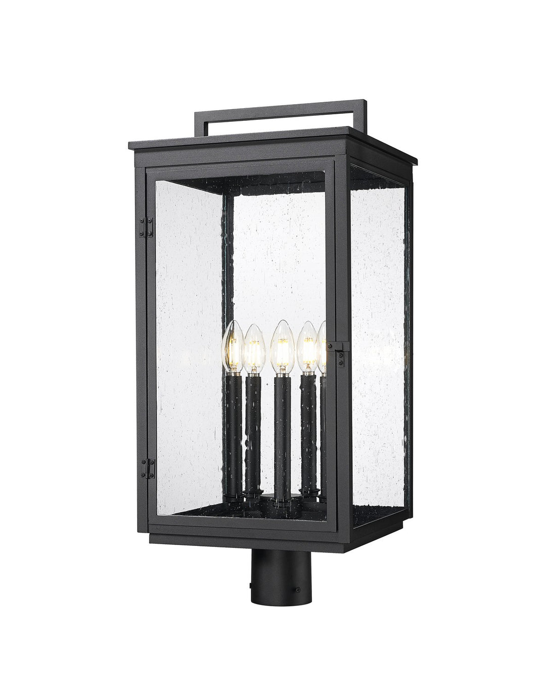Hartwell Five Light Outdoor Post Mount in Sand Black - available from The Lighting Shoppe, trusted by Canadian homeowners