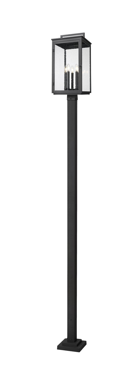 Hartwell Five Light Outdoor Post Mount in Sand Black - available from The Lighting Shoppe, trusted by Canadian homeowners