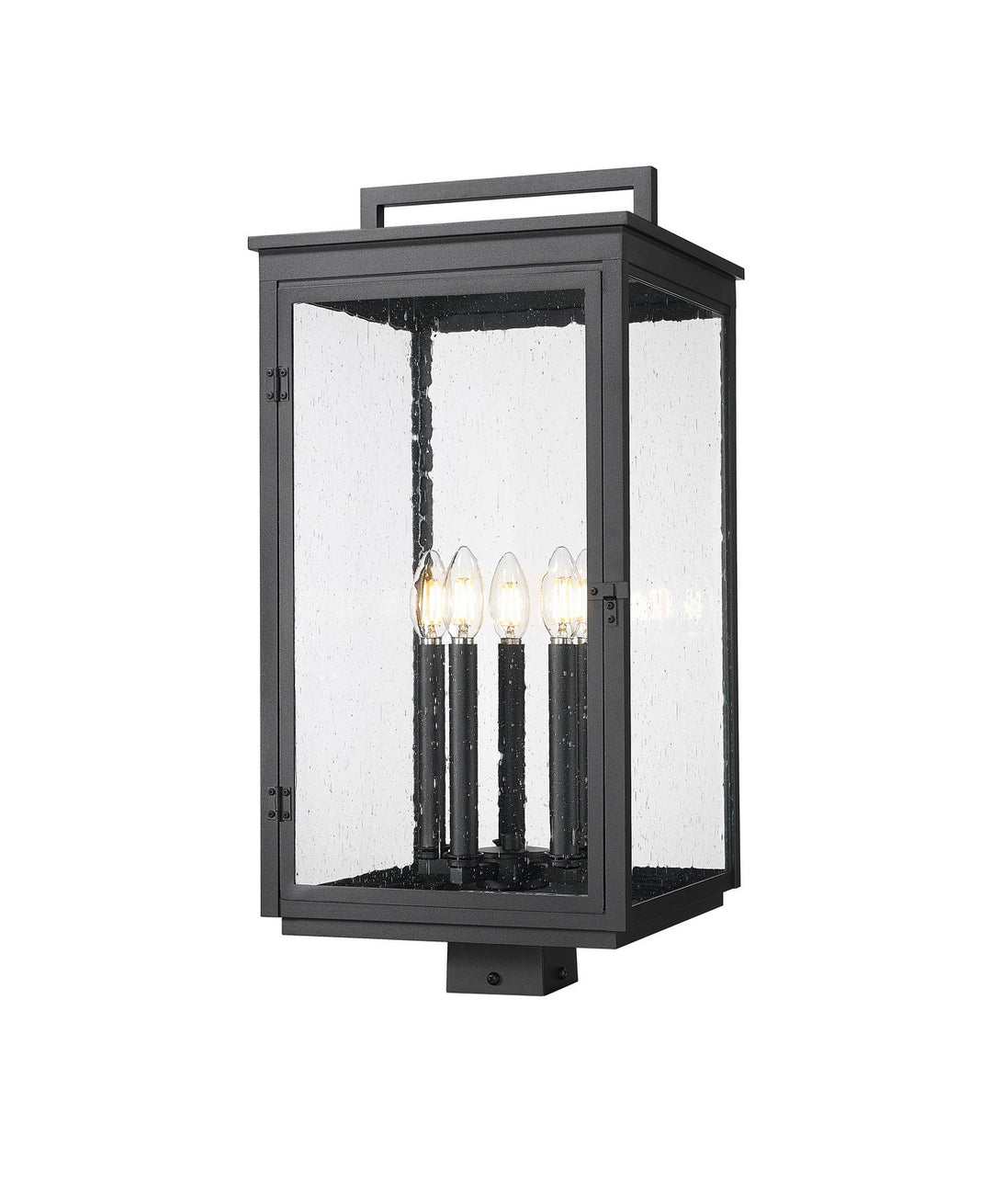 Hartwell Five Light Outdoor Post Mount in Sand Black - available from The Lighting Shoppe, trusted by Canadian homeowners